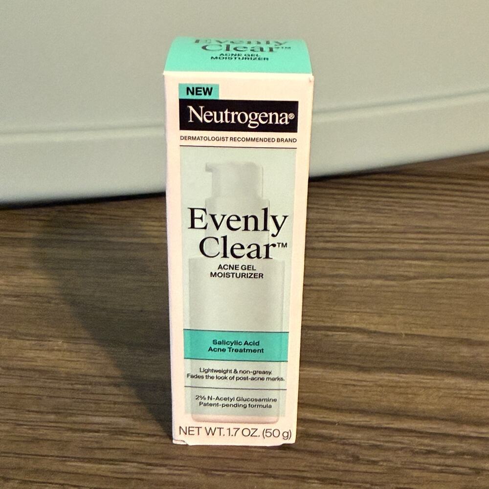 Neutrogena Evenly Clear Acne Gel Moisturizer 1.7 oz/50g Salicylic Acid Exp:09/27